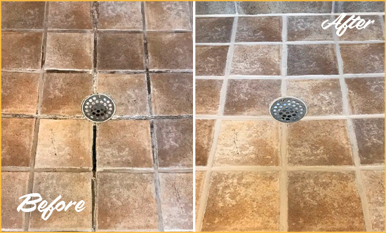 Sir Grout Removed the Mold and Mildew from this Shower with a Shower Grout Cleaning and Sealing Before and After Picture of Shower Grout Cleaning and Sealing on a Shower with Mold and Mildew