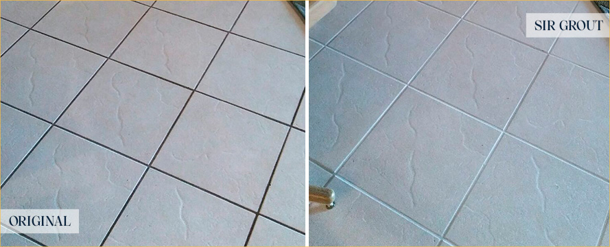 Tile Before and After Our Pinecrest Grout Cleaning Service