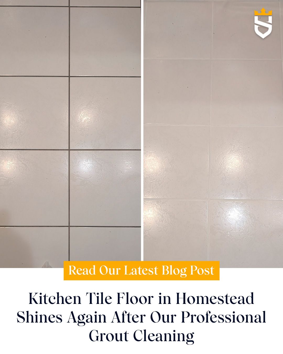 Kitchen Tile Floor in Homestead Shines Again After Our Professional Grout Cleaning